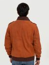 Colt Tan Suede Bomber Leather Jacket - Back