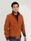 Colt Tan Suede Bomber Leather Jacket - Right