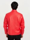 Dante Vibrant Red Moto Leather Jacket - Back