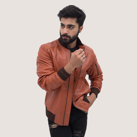 Mens Bomber Leather Jackets - Primary