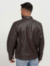 Ryerson Brown Leather Biker Jacket - Back