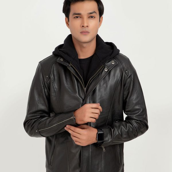 Teen Spirit Black Leather Jacket - Front