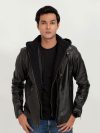 Teen Spirit Black Leather Jacket - Open Front