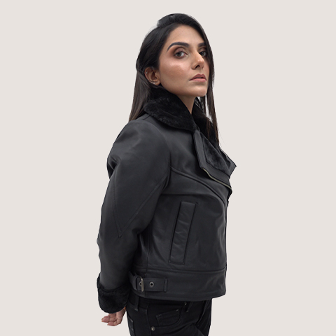 Womens Fur Leather Jackets - Primary